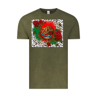 Vintage Olive mexican flag and roses Vintage Tee - CTS Tumbler Store