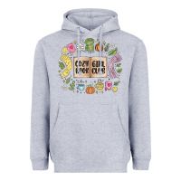 Heather Grey cozy book girl club Heavyweight Hoodie - MaliasSmallBusiness