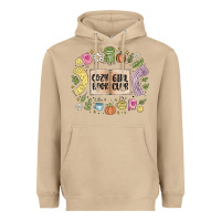 Mushroom cozy book girl club Heavyweight Hoodie - MaliasSmallBusiness