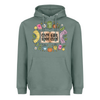 Sage cozy book girl club Heavyweight Hoodie - MaliasSmallBusiness