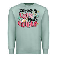 Seafoam cooking is love made edible Premium Sweatshirt - MaliasSmallBusiness