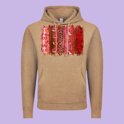 Valentine's Day Brushstroke Vintage Hoodie Designed By Ranaportraitstore