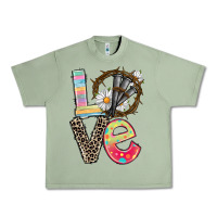 Oil Green Love crown of thorns Easter Day Urban Heavy Tee - CowGirlArtShop
