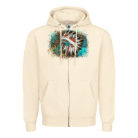 Sandshell indian headress sunflower leopard Zipper Hoodie - AdoDesignShop