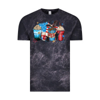 Cloud Black usa coffee cups Vintage Tee - Zillion Design Studio