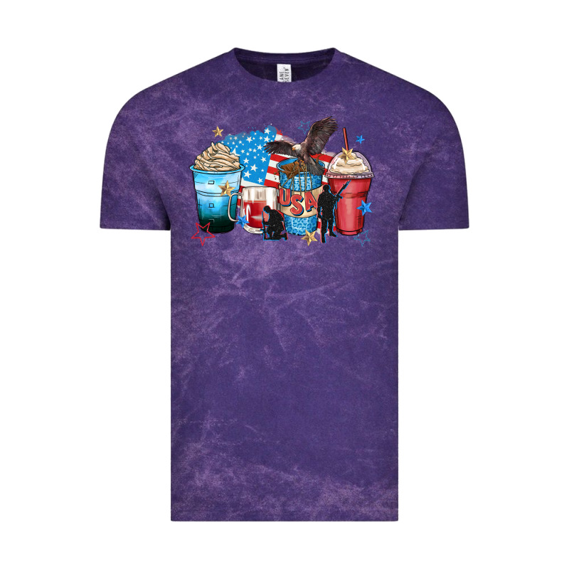 Usa Coffee Cups Vintage Tee by Zillion Design Studio | Teevron