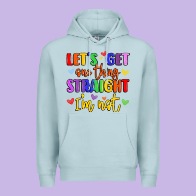 Celebrate Pride With Colorful Text Premium Hoodie Designed By Lillyallendesigns