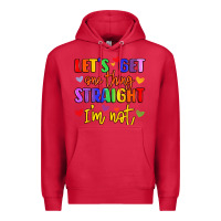 Cardinal celebrate pride with colorful text Premium Hoodie - LillyAllenDesigns