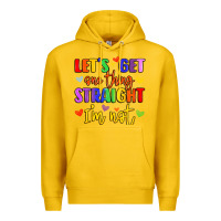 Lemon celebrate pride with colorful text Premium Hoodie - LillyAllenDesigns