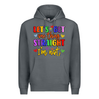 Rock celebrate pride with colorful text Premium Hoodie - LillyAllenDesigns