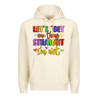 Sandshell celebrate pride with colorful text Premium Hoodie - LillyAllenDesigns