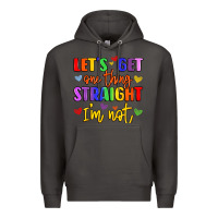 Smoke celebrate pride with colorful text Premium Hoodie - LillyAllenDesigns