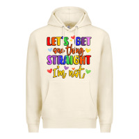 Tofu celebrate pride with colorful text Premium Hoodie - LillyAllenDesigns