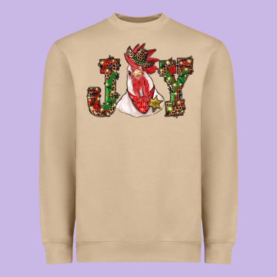 Christmas Joy With Rooster Heavyweight Sweatshirt Designed By Ranaportraitstore