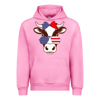Fuchsia Pink Cow 4Th Of July Independence Day Urban Hoodie - Bettercallsaul