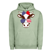 Pigment Oil Green Cow 4Th Of July Independence Day Urban Hoodie - Bettercallsaul