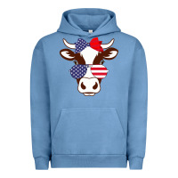 Pigment Pebble Blue Cow 4Th Of July Independence Day Urban Hoodie - Bettercallsaul