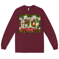 Burgundy christmas cocktail party Long Sleeve Tee - AdoDesignShop