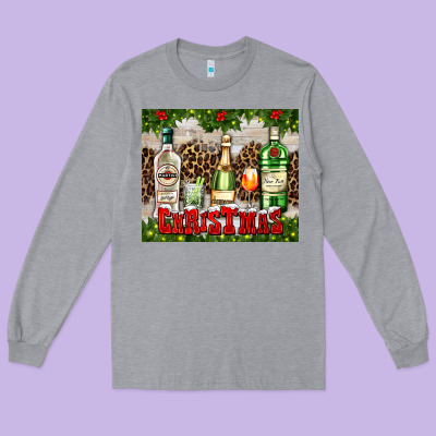 Christmas Cocktail Party Long Sleeve Tee Designed By Adodesignshop