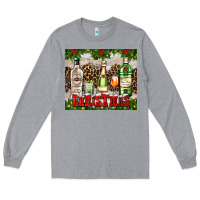 Heather Grey christmas cocktail party Long Sleeve Tee - AdoDesignShop