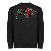 Black christmas bison Heavyweight Sweatshirt - RanaPortraitStore