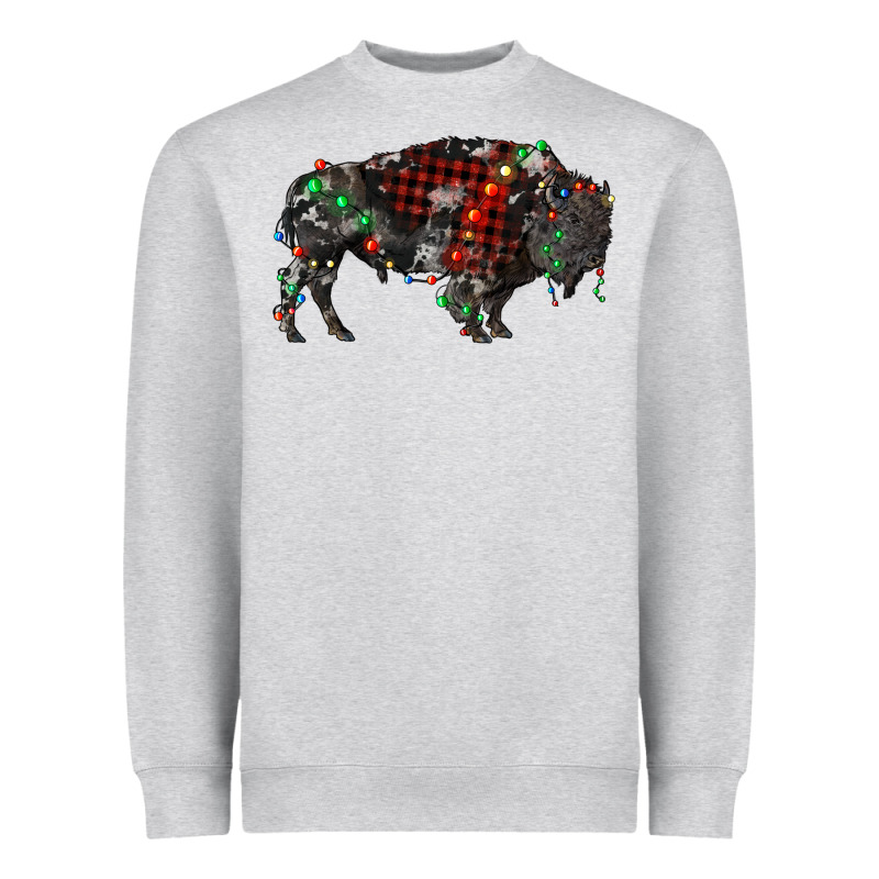 Christmas Bison Heavyweight Sweatshirt by RanaPortraitStore | Teevron