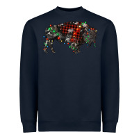 Navy christmas bison Heavyweight Sweatshirt - RanaPortraitStore