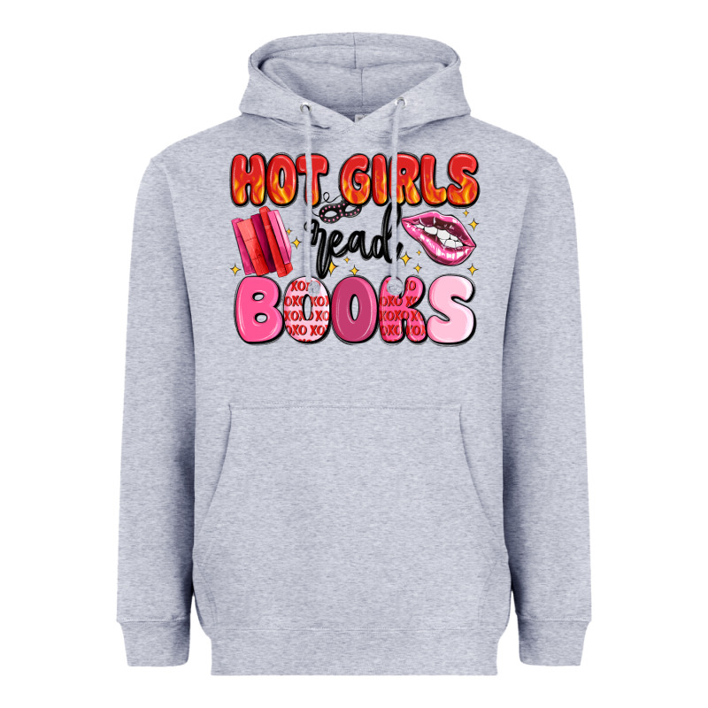 Hot Girls Read Books Heavyweight Hoodie by MaliasSmallBusiness | Teevron