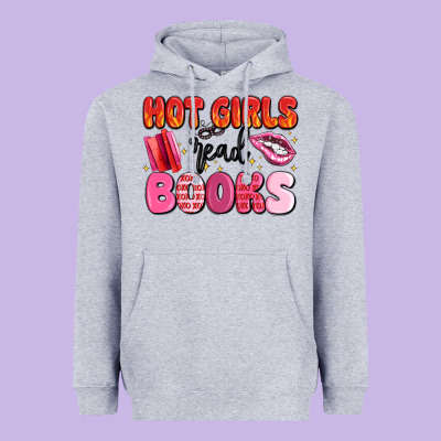 Hot Girls Read Books Heavyweight Hoodie Designed By Maliassmallbusiness
