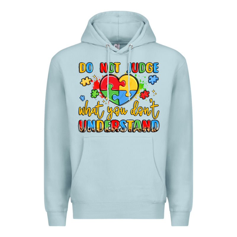 Puzzle Heart Inclusivity Message Premium Hoodie by LillyAllenDesigns | Teevron