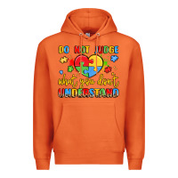Carrot puzzle heart inclusivity message Premium Hoodie - LillyAllenDesigns