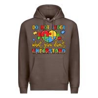 Coffee puzzle heart inclusivity message Premium Hoodie - LillyAllenDesigns