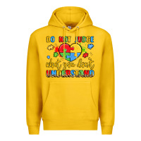 Lemon puzzle heart inclusivity message Premium Hoodie - LillyAllenDesigns