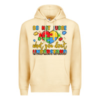 Pina Colada puzzle heart inclusivity message Premium Hoodie - LillyAllenDesigns