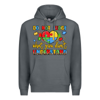 Rock puzzle heart inclusivity message Premium Hoodie - LillyAllenDesigns
