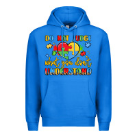 True Royal puzzle heart inclusivity message Premium Hoodie - LillyAllenDesigns