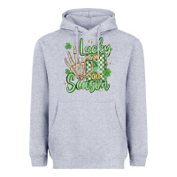 Heather Grey lucky season Heavyweight Hoodie - MaliasSmallBusiness