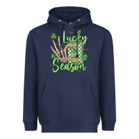 Navy lucky season Heavyweight Hoodie - MaliasSmallBusiness