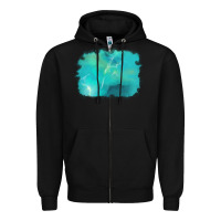 Black turquoise background Zipper Hoodie - AdoDesignShop