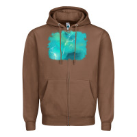 Chestnut turquoise background Zipper Hoodie - AdoDesignShop