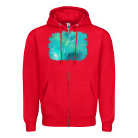 Red turquoise background Zipper Hoodie - AdoDesignShop