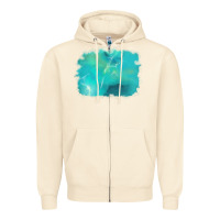 Sandshell turquoise background Zipper Hoodie - AdoDesignShop