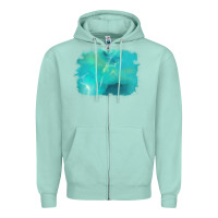 Seafoam turquoise background Zipper Hoodie - AdoDesignShop