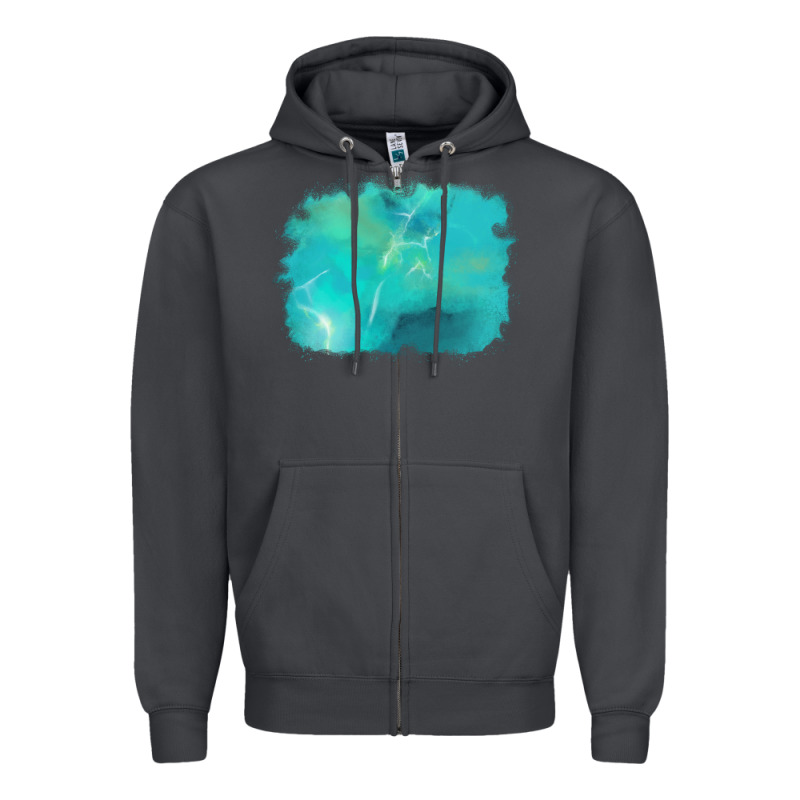 Turquoise Background Zipper Hoodie by AdoDesignShop | Teevron
