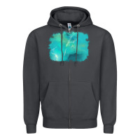 Smoke turquoise background Zipper Hoodie - AdoDesignShop