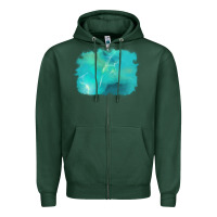 Sports Green turquoise background Zipper Hoodie - AdoDesignShop