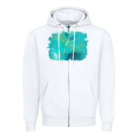 White turquoise background Zipper Hoodie - AdoDesignShop