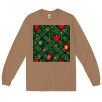 Toasted Coconut christmas ornaments seamless  pattern Long Sleeve Tee - BundleAndBundleShop
