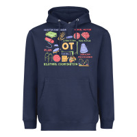 Navy biliteral coordintiom Heavyweight Hoodie - MaliasSmallBusiness