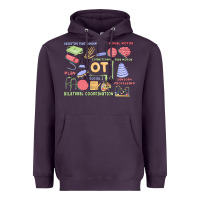 Plum biliteral coordintiom Heavyweight Hoodie - MaliasSmallBusiness